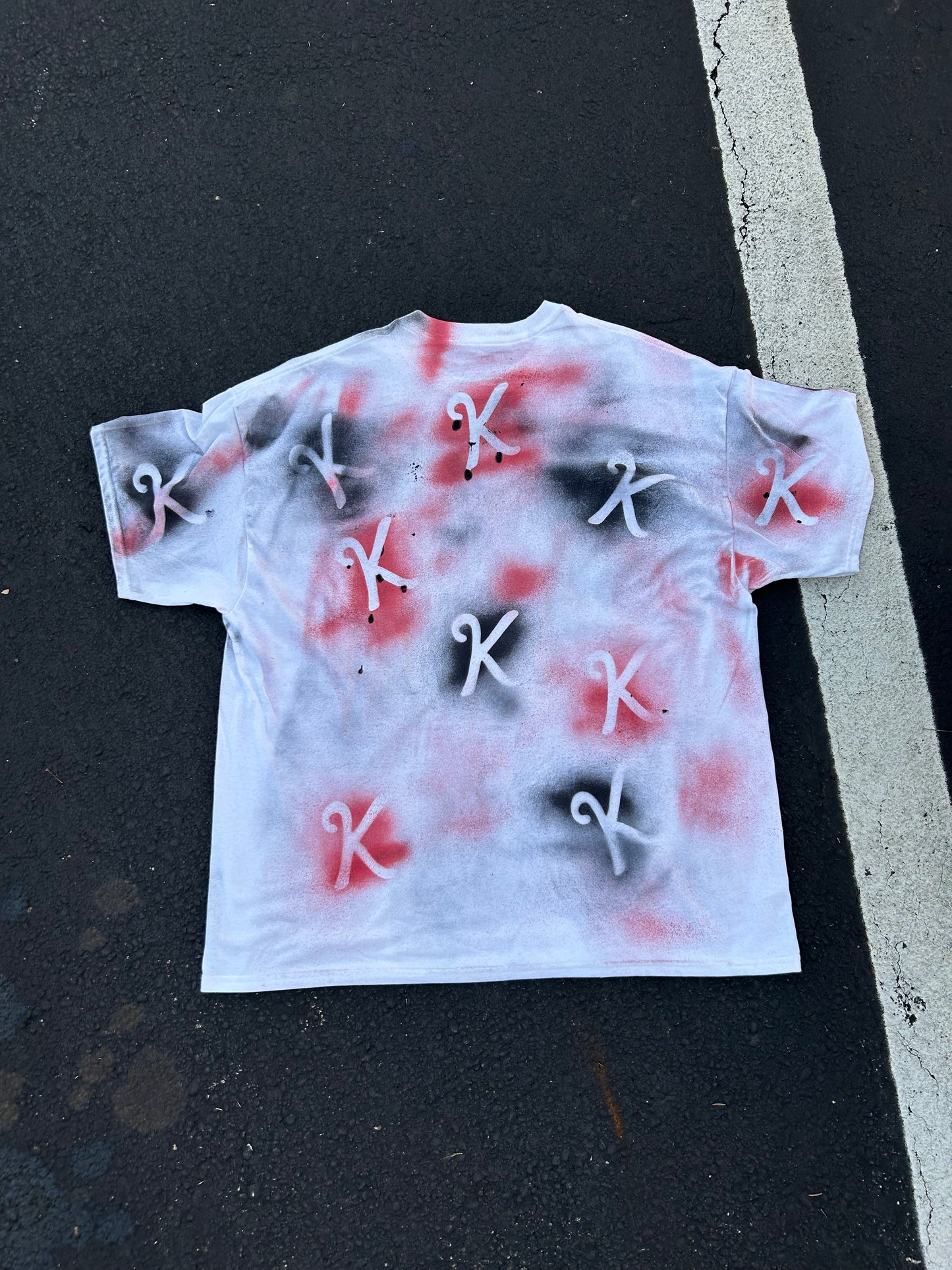 Royal Drip Tee – Red & Black Graffiti Edition