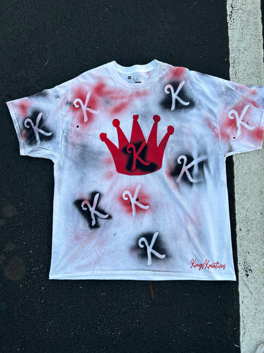 Royal Drip Tee – Red & Black Graffiti Edition
