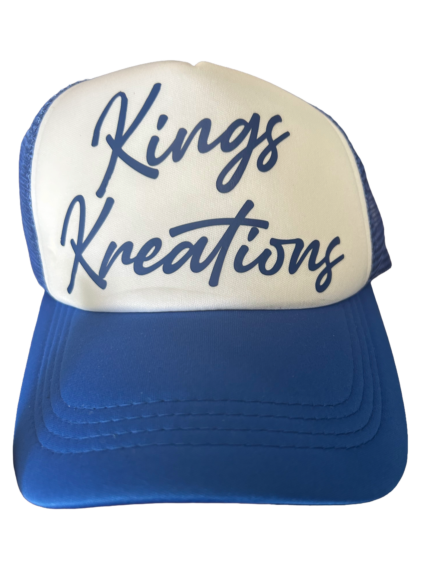Kings Kreations Classic Trucker Hat – Blue/White