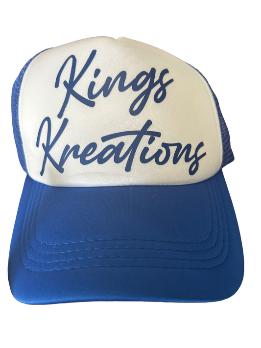 Kings Kreations Classic Trucker Hat – Blue/White