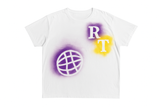 RT Globe Graffiti Tee white