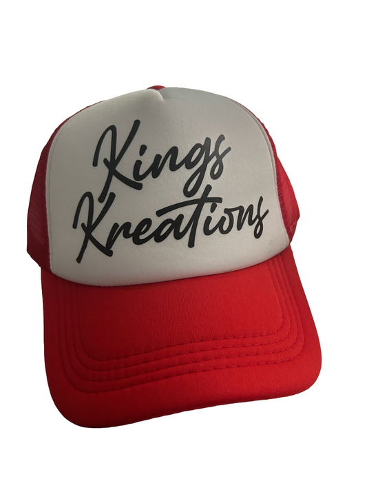 Kings Kreations Classic Trucker Hat – Red/White